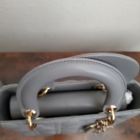 Dior Lambskin Cannage Small My ABC Dior Lady Dior Grey - Picture 5 of 16